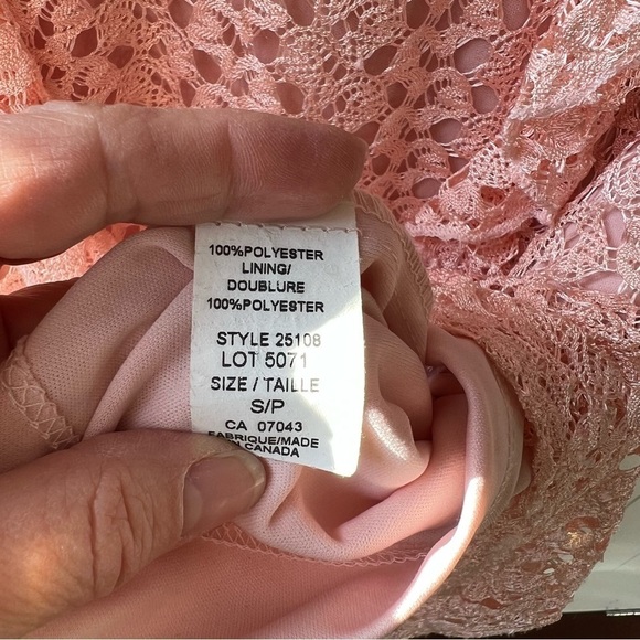 MANDEE Women’s Pink Lace Lined Sleeveless Top, Size Small, #76 - Picture 8 of 8